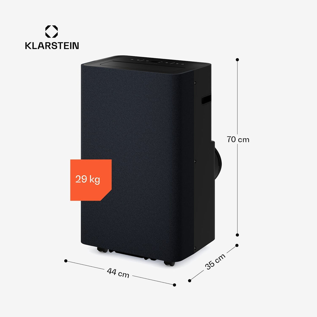AireLux Smart 14000 BTU Mobile Klimaanlage Dunkelgrau