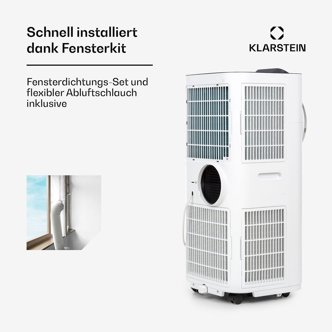 Kraftwerk Smart 12000 BTU Mobile Klimaanlage Weiß