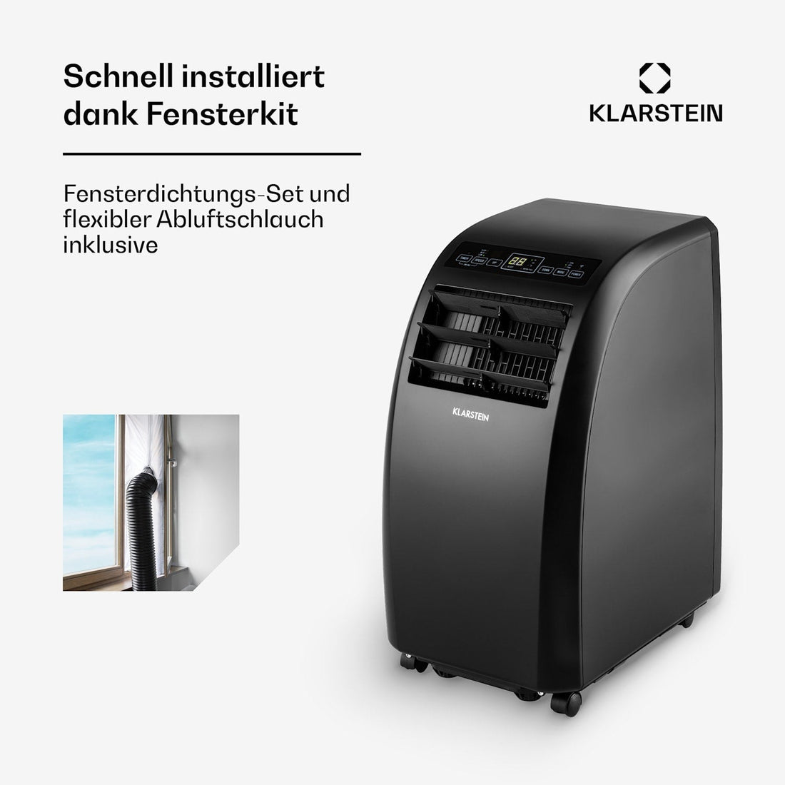 Metrobreeze Rome Smart 10000 BTU Mobile Klimaanlage Schwarz