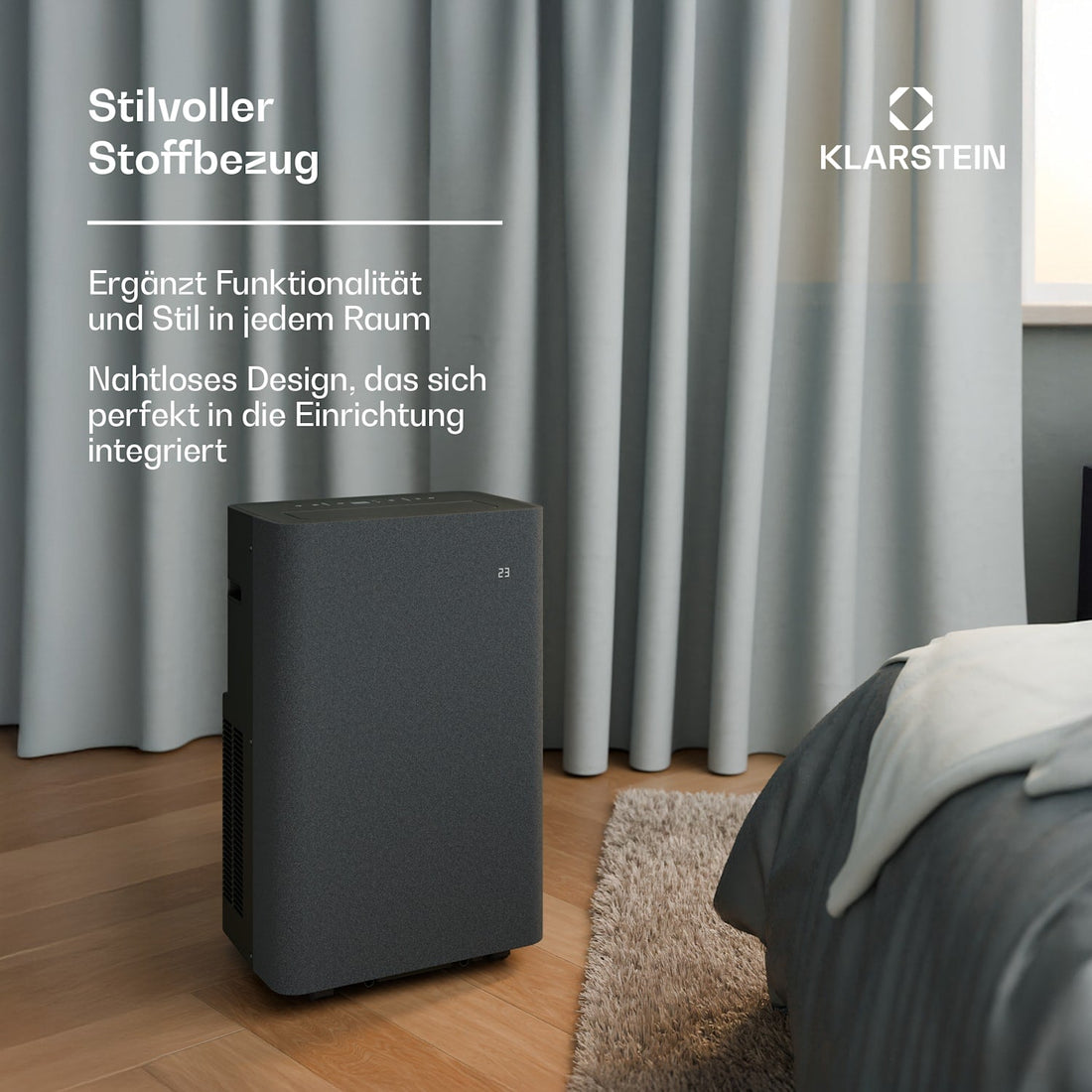 AireLux Smart 14000 BTU Mobile Klimaanlage Dunkelgrau