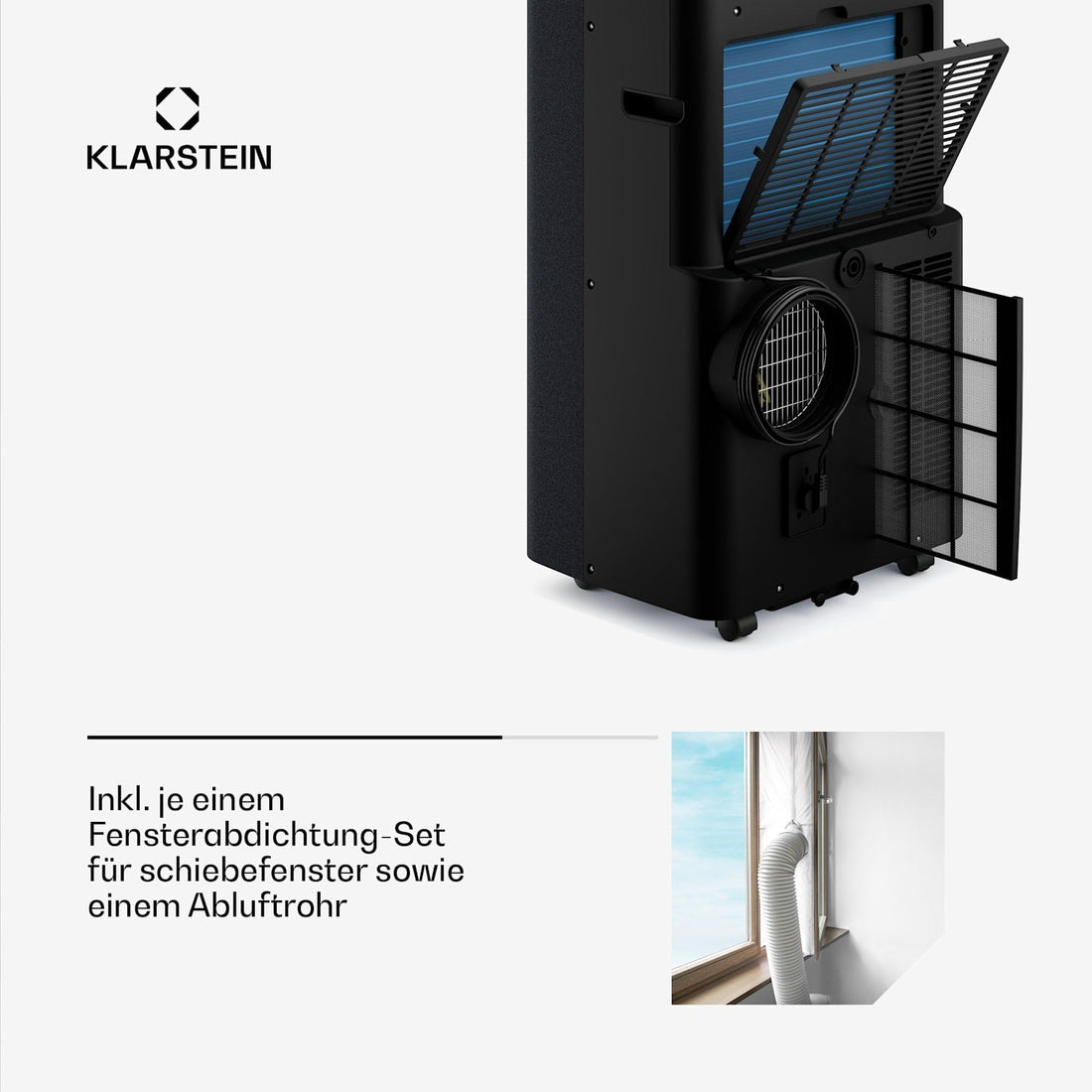 AireLux Smart 14000 BTU Mobile Klimaanlage Dunkelgrau